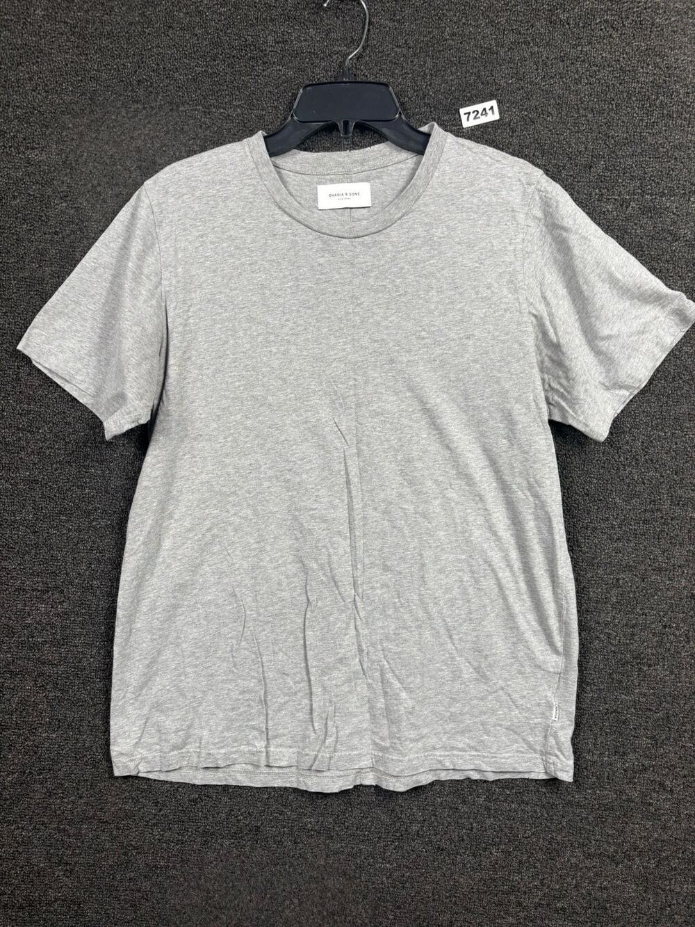 Ovadia & Sons Cotton Tee Luxury Basic Short Sleeve Shirt Size L Gray